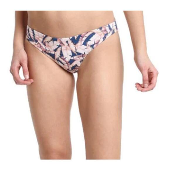 EBERJEY Pink & Blue Banana Leaf Annia Bikini Bottom Large NWT - Picture 2 of 4